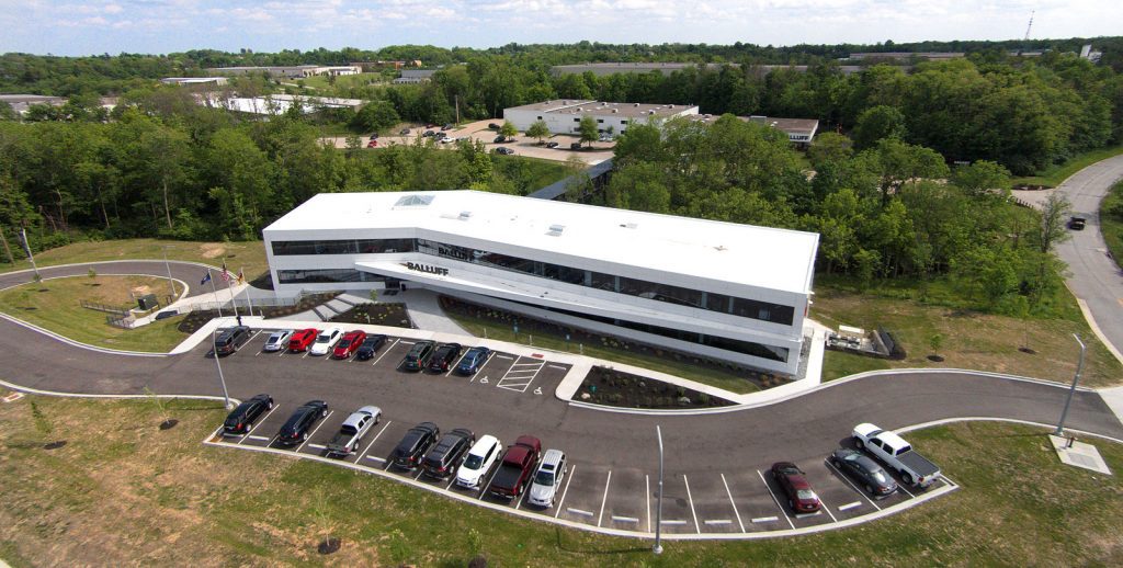 Balluff Co. drone photo of HQ
