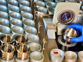 photograph of lab technician