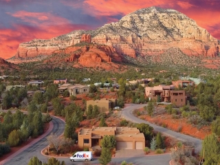 Sedona with FedX truck