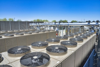 photograph of cooling Fans on rooftop